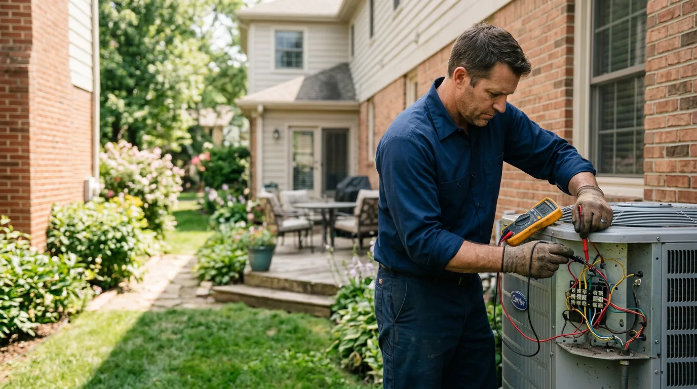 HVAC technician working near Harrisville, PA